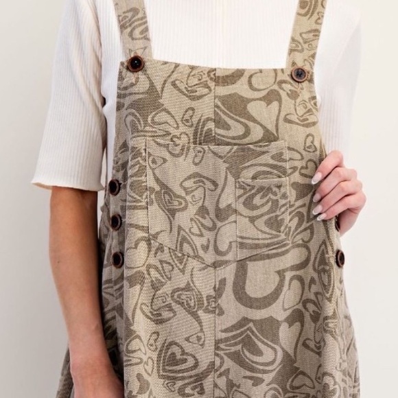 Easel Tan Patterned Jumpsuit - Picture 2 of 5